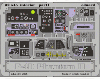 Цветное Фототравление для F-4D interior