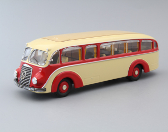 MERCEDES-BENZ LO3500 bus, elfenbein / rot