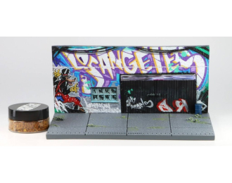 ACCESSORIES Diorama Street Art Graffiti 2024 - Cm. 20 X 13 X 9 - Figures And Cars Not Included, Grey