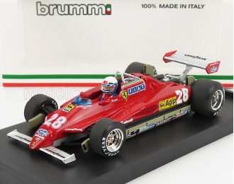 FERRARI F1 126c2 N 28 Winner San Marino Imola Gp (1982) Didier Pironi - With Driver Figure, Red