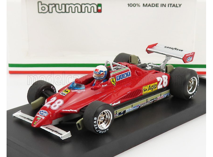 FERRARI F1 126c2 N 28 Winner San Marino Imola Gp (1982) Didier Pironi - With Driver Figure, Red