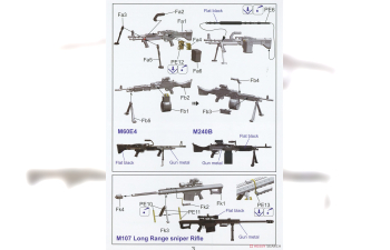 Сборная модель Современный набор боевого оружия американского солдата / Modern US Soldier Combat Weapon Set 