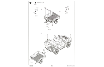 Сборная модель Автомобиль повышенной защищенности M1280 LMTV + полуприцеп M1101