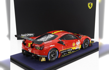 FERRARI 488 Gte Evo 3.9l Turbo V8 Team Af Corse №21 24h Le Mans (2023) Simon Mann - Ulysse De Pauw - Julien Piguet, Red Yellow