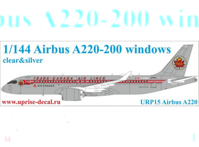 Декаль A220-200 windows (clear)