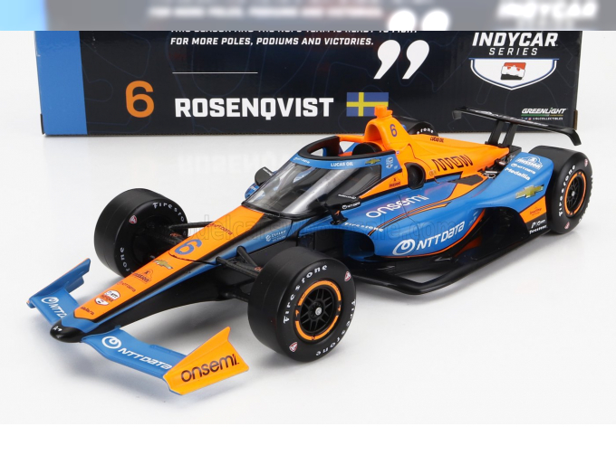 McLAREN Team Arrow Mclaren Sp №6 Indy 500 Indycar Series (2023) Felix Rosenqvist, Light Blue Orange