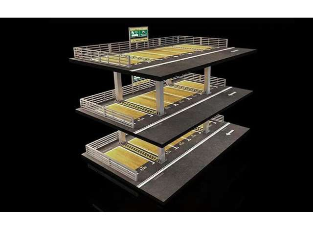 Diorama *3 story parking building*, various
