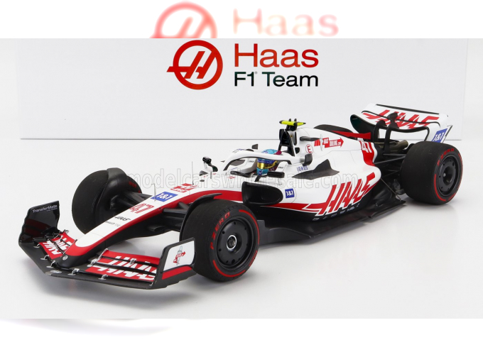 HAAS F1 Vf-22 Ferrari Team Haas N47 8th (first Points) Silverstone British Gp (2022) Mick Schumacher, White Black Red