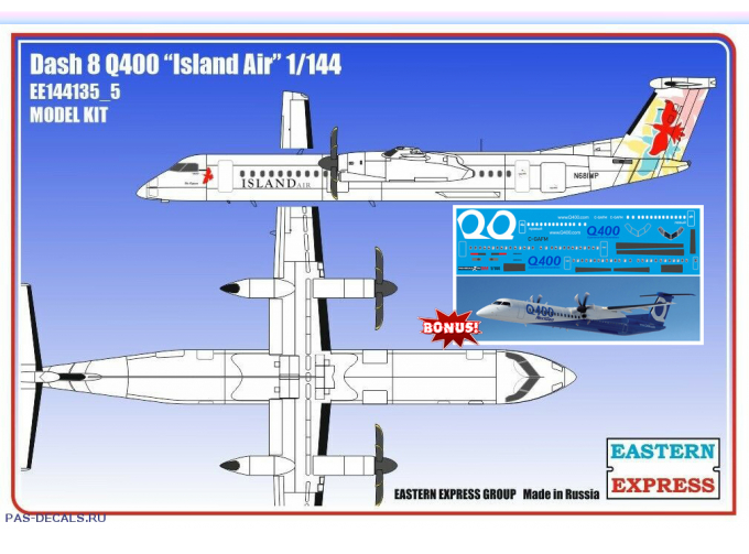 Сборная модель Dash 8 Q400 Island Air