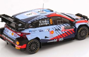 HYUNDAI I20 N Rally1 Team Shell Mobis Wrt №8 4th Rally Montecarlo (2024) Ott Tanak - Martin Jarveoja, 2 Tone Blue Red