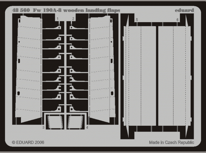 Фототравление Fw 190A/F wooden landing flaps