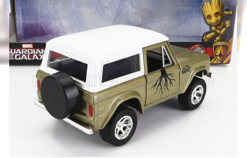 FORD Bronco With Groot Figure Marvel Guardians Of The Galaxy 1973, Green White