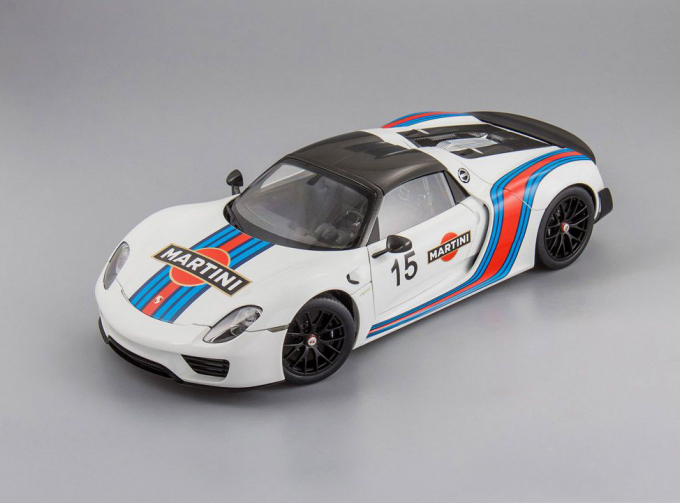 PORSCHE 918 Spyder Weissach Package Martini Livery (2013), white