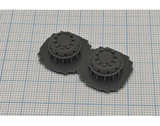 Колпак передний 22,5 неокрашенный, комплект 2 шт. (тип 3)