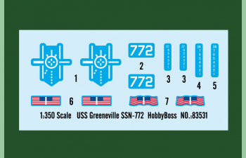 Сборная модель Американская АПЛ SSN-772 Greenville