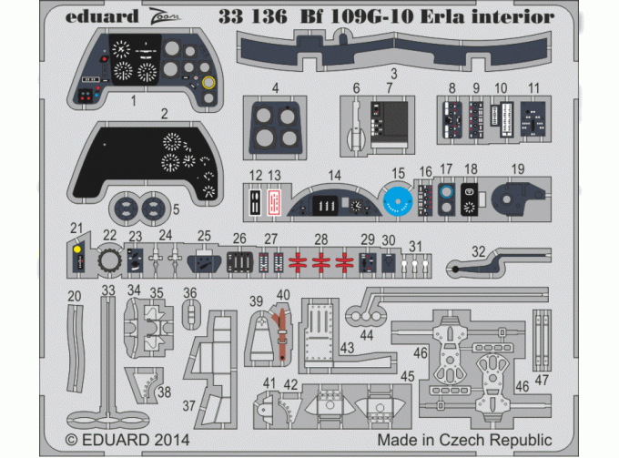 Фототравление Bf 109G-10 Erla interior S.A.