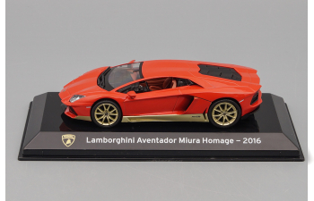 LAMBORGHINI Aventador Miura Homage (2016) - Con Vetrina - With Showcase, Red Gold