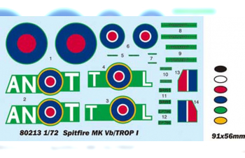 Сборная модель Самолет Spitfire MKVb/TROP