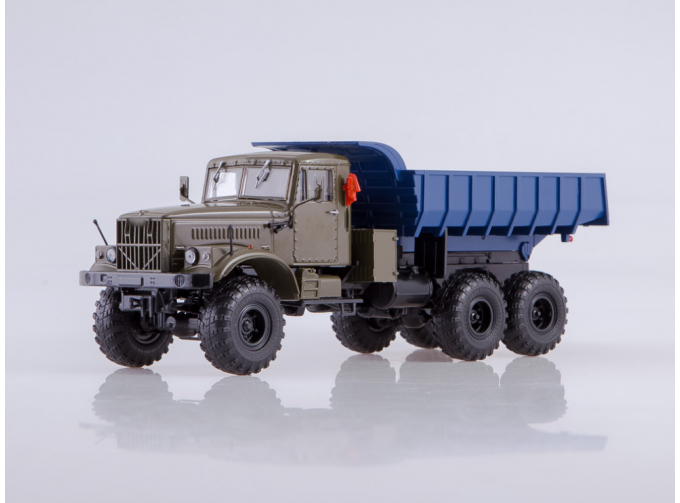 КРАЗ 255Б 6x6 самосвал, хаки / синий