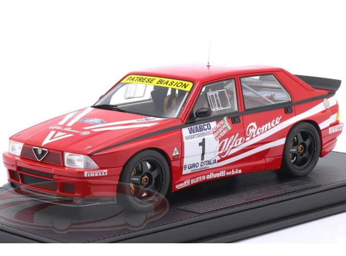 ALFA ROMEO 75 Turbo Winner Giro d'Italia Riccardo Patrese, Miki Biasion, Tiziano Siviero (1988)