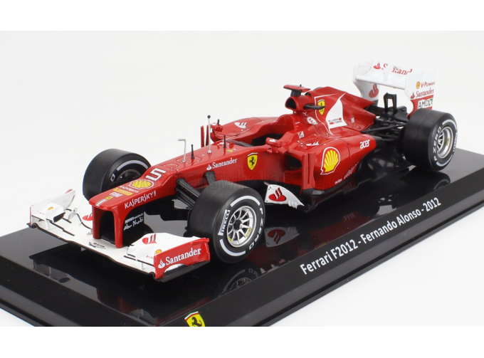FERRARI F1 F2012 №5 Season (2012) Fernando Alonso - Con Vetrina - With Showcase, Red White