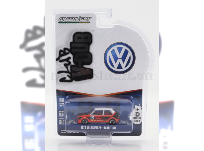 VOLKSWAGEN Golf Mki Gti Rabbit №12 Racing (1976), Red Black White