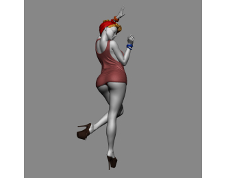 Фигура Оперлась о стену 3, окрашенная