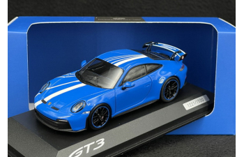 PORSCHE 911 (992) GT3 PEC (2021), shark blue / white