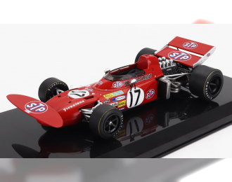 MARCH F1  711 Team Stp №17 Season (1971) Ronnie Peterson - Con Vetrina - With Showcase, Red