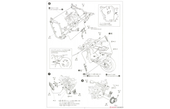 Сборная модель HONDA CB400 Super Four 92 with Custom Parts