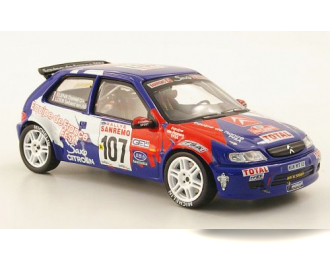 CITROEN Saxo KIT Car 107 Rallye Sanremo (Sebastian Loeb - Daniel Elena) 1999, blue