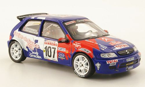 CITROEN Saxo KIT Car 107 Rallye Sanremo (Sebastian Loeb - Daniel Elena) 1999, blue