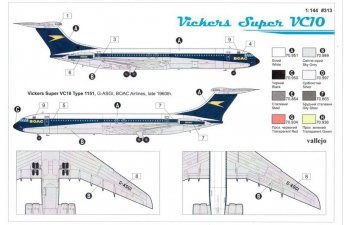 Сборная модель Vickers Super VC10 Type 1151 BOAC