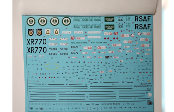 Декаль для BAC Lighting F.Mk.53 Saudi Silver