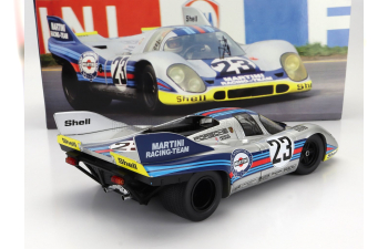 PORSCHE 917k 4.9l Team Martini Racing N23 1000km Spa (1971) Helmut Marko - Gijs Van Lennep, Silver Red Blue Yellow