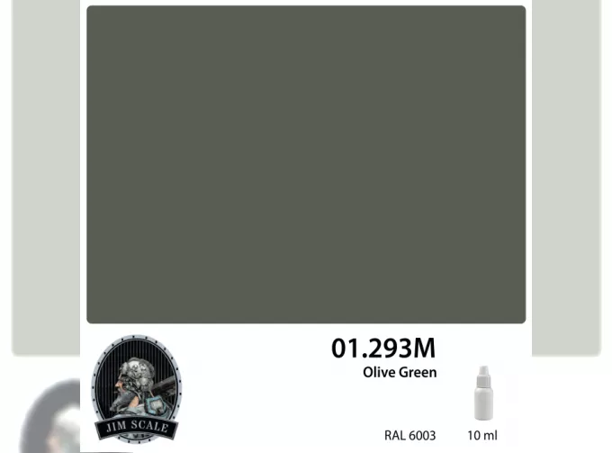 Краска акриловая Olive Green (RAL 6003), 10 мл