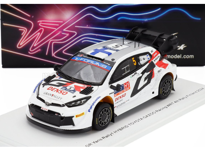TOYOTA Yaris Gr Rally1 Hybrid Team Toyota Gazoo Racing Wrt №5 4th Rally Finland (2024) Sami Pajari - Enni Malkonen, White