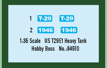 Сборная модель Танк T29E1 Heavy Tank