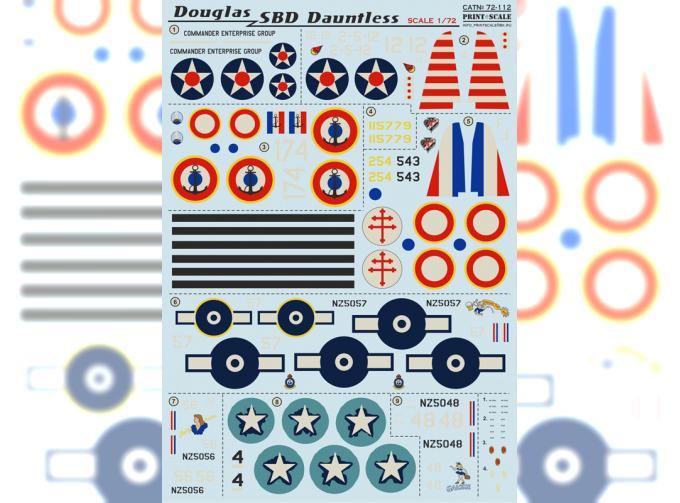 Декаль Douglas SBD Dauntless