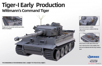 Сборная модель Танк Tiger I раннего производства с полным интерьером "Wittmann`s Command Tiger"