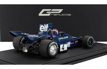 TYRRELL F1 Ford 007 Elf №4 2nd Sweden Gp (with Pilot Figure) (1974) Patrick Depailler, Blue