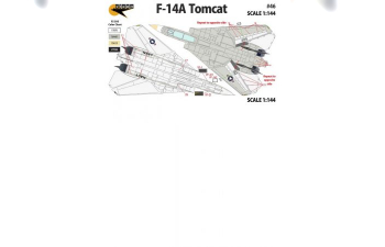 Декаль F-14A Tomcat, 5 marking options: VF-1, VF-142, VF-211, VF-21, VF-84.