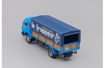 BERLIET GRK 10 Truck Telonato Le Trappeur 2-assi 1962, blue / brown