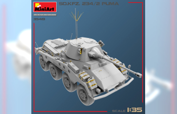 Сборная модель Sd.kfz. 234/2 Puma Tank Military 1945