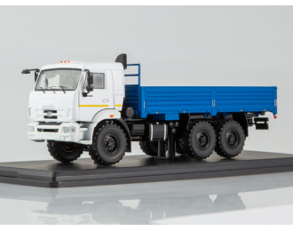 Камский грузовик 43118 6x6 бортовой (рестайлинг), белый / синий