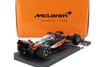 McLAREN F1 Mcl60 Team Mclaren №81 4th British Gp (2023) Oscar Piastri, Orange Black Blue