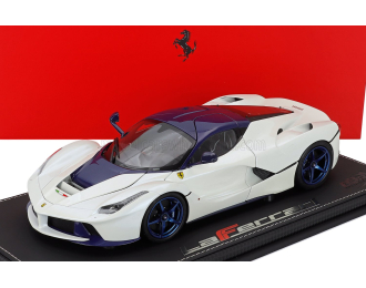 FERRARI Laferrari (2013) - Con Vetrina - With Showcase - Luxury Pack, White Blue