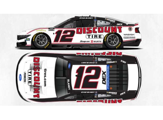 Ford Mustang #12 Ryan Blaney * Discount Tire*, white/red 2026