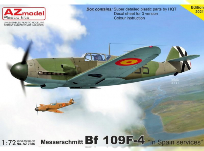 Сборная модель Bf 109F-4 In Spain Service