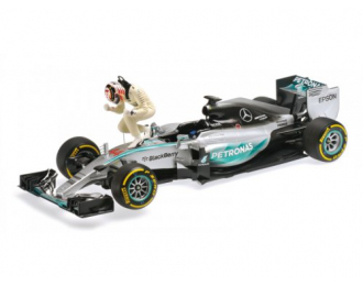 MERCEDES-BENZ AMG Petronas F1 Team W06 Hybrid - Lewis Hamilton - Winner USA GP 2015 - SET W/ FIGURINE